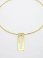 NVR Women Gold-Polished Circular Choker Necklace