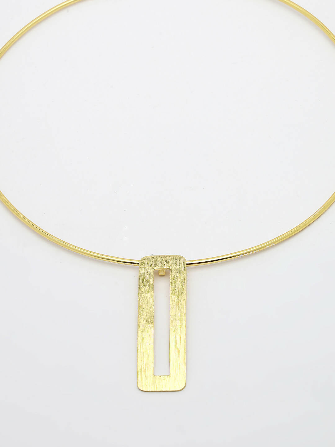 NVR Women Gold-Polished Circular Choker Necklace