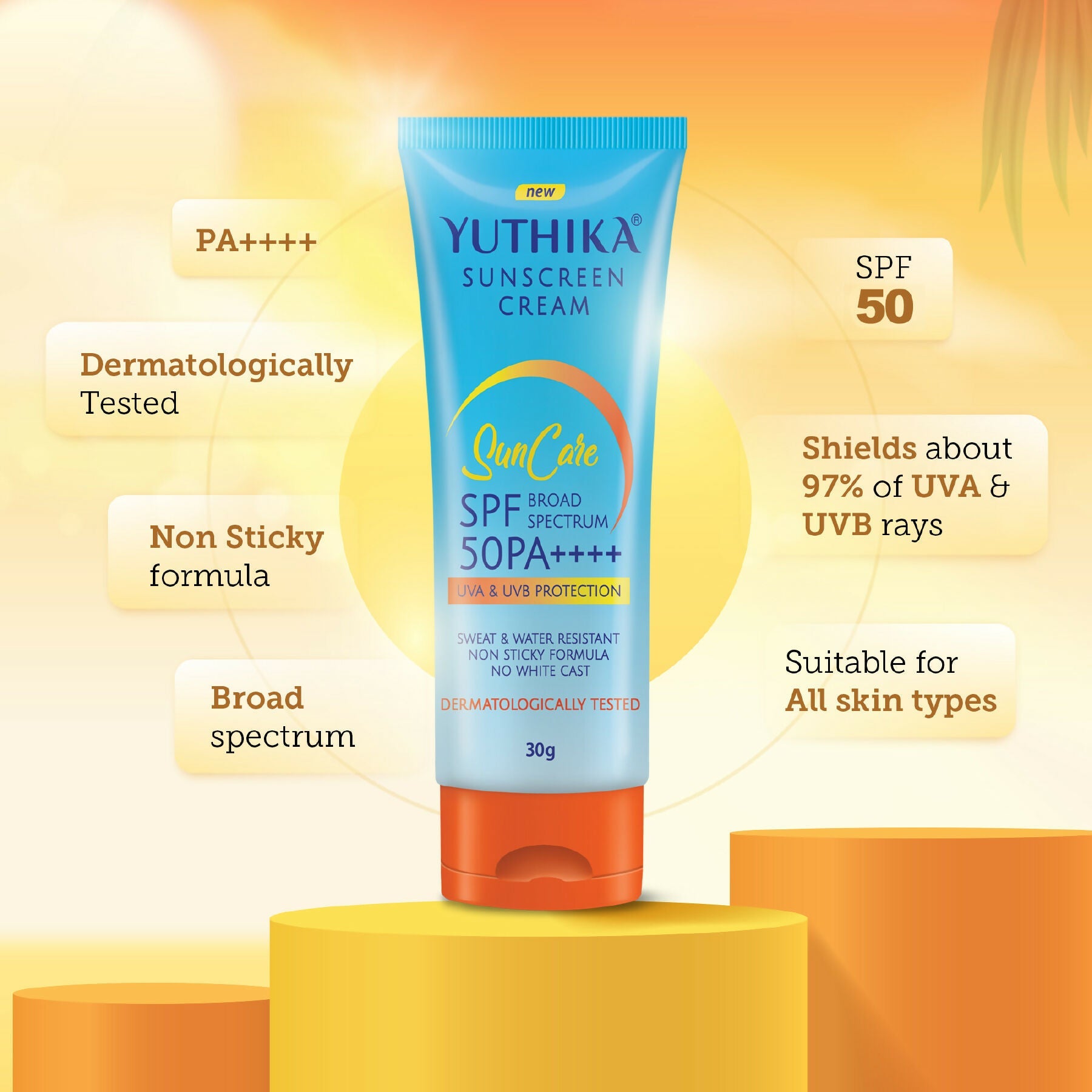 Yuthika Sunscreen Lotion SPF 50 PA+++ - Distacart