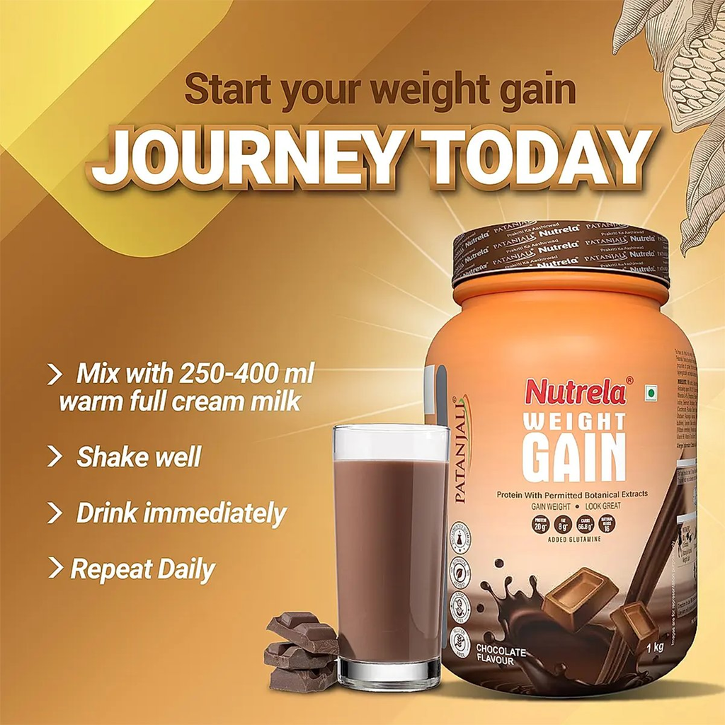 Patanjali Nutrela Weight Gain Chocolate Flavour - Distacart
