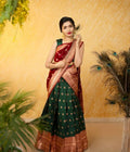 DEIANA'S Beautiful Pure Jari Silk Weaving Lehengha Choli - Green