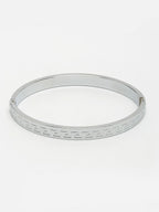 NVR Men's Silver-Plated Stainless Steel Kada Bracelet - Distacart