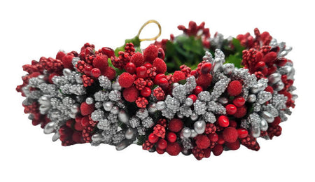 Red & Silver pollens Bridal Hair Gajra