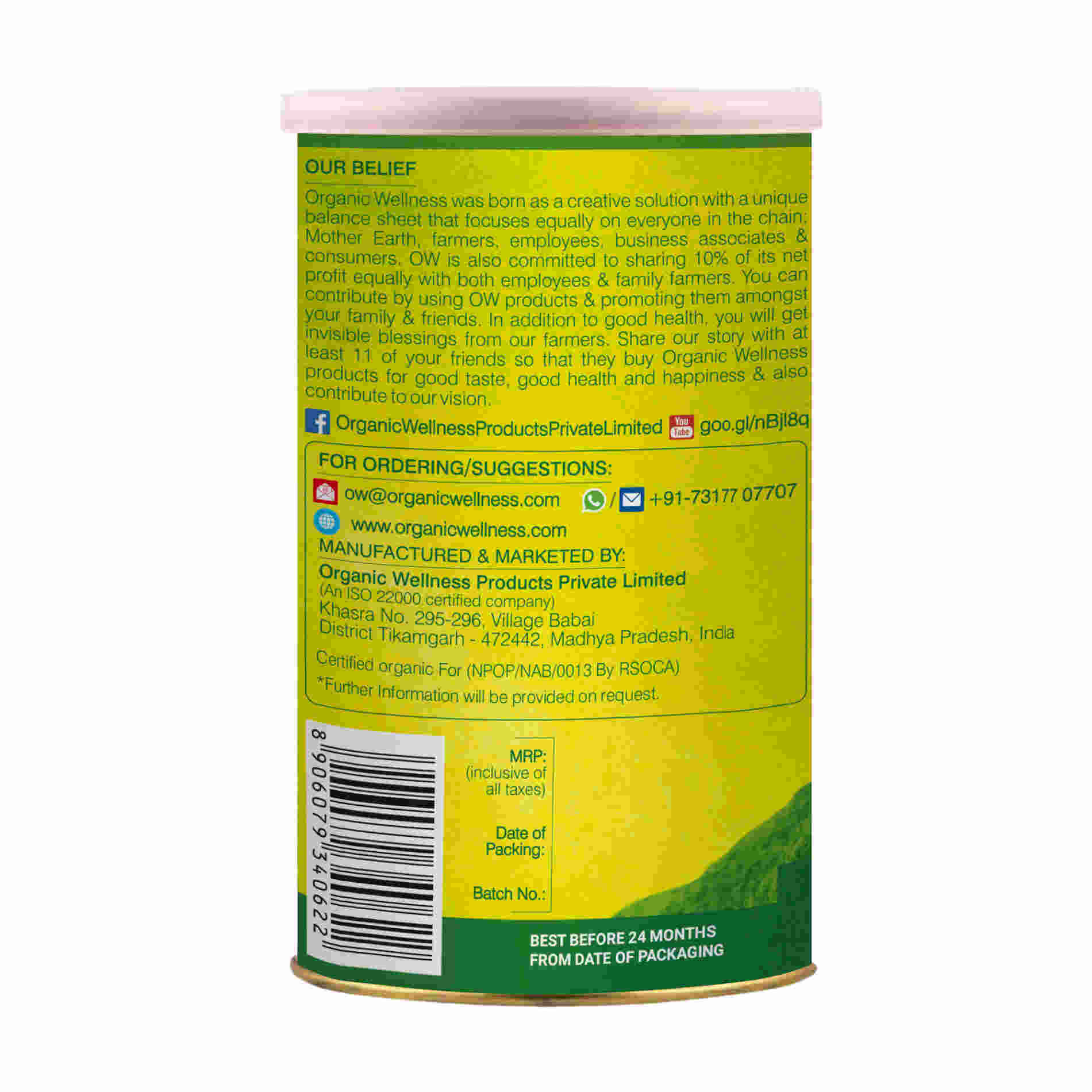 Organic Wellness Ow'zeal Wheatgrass Powder - Distacart