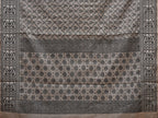 White Cut Work Cotton Handloom Saree with All Over Jamdani Style Design - Global Threads