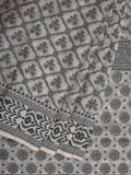 White Cut Work Cotton Handloom Saree with All Over Jamdani Style Design - Global Threads
