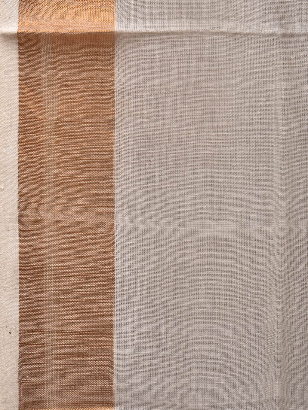 White Khadi Cotton Handloom Saree with Parrots Pallu Design - Global Threads