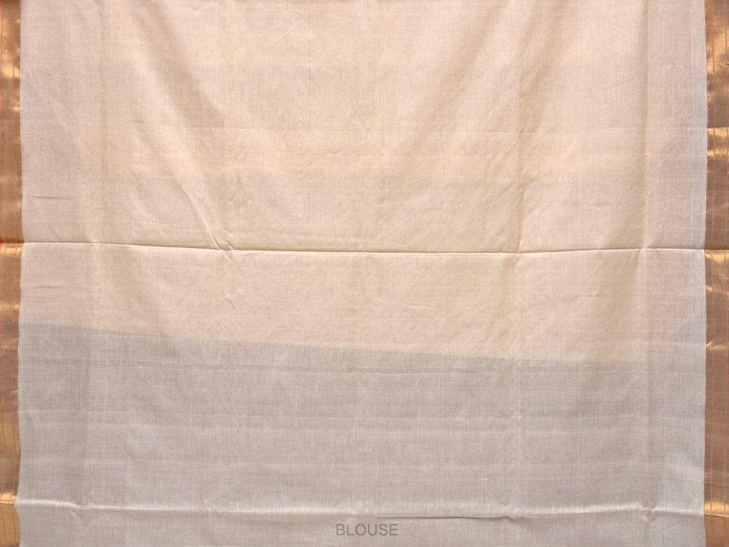 White Uppada Cotton Handloom Saree with Mango Design Pallu - Global Threads