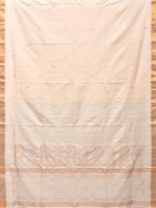 White Uppada Cotton Handloom Saree with Mango Design Pallu - Global Threads