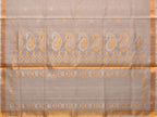 White Uppada Cotton Silk Handloom Saree with Mango Pallu Design - Global Threads