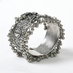 Mominos Fashion Joharkamal Oxidised Silver-Plated Ghungroo Handcraft Bracelet - Design 022 - Distacart