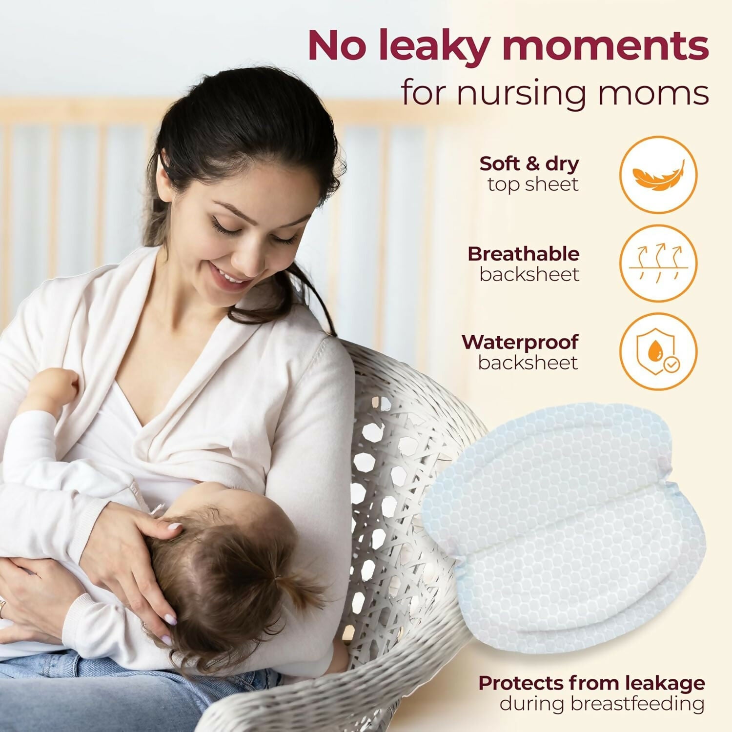 LuvLap Ultra Thin Honeycomb Nursing Breast Pads