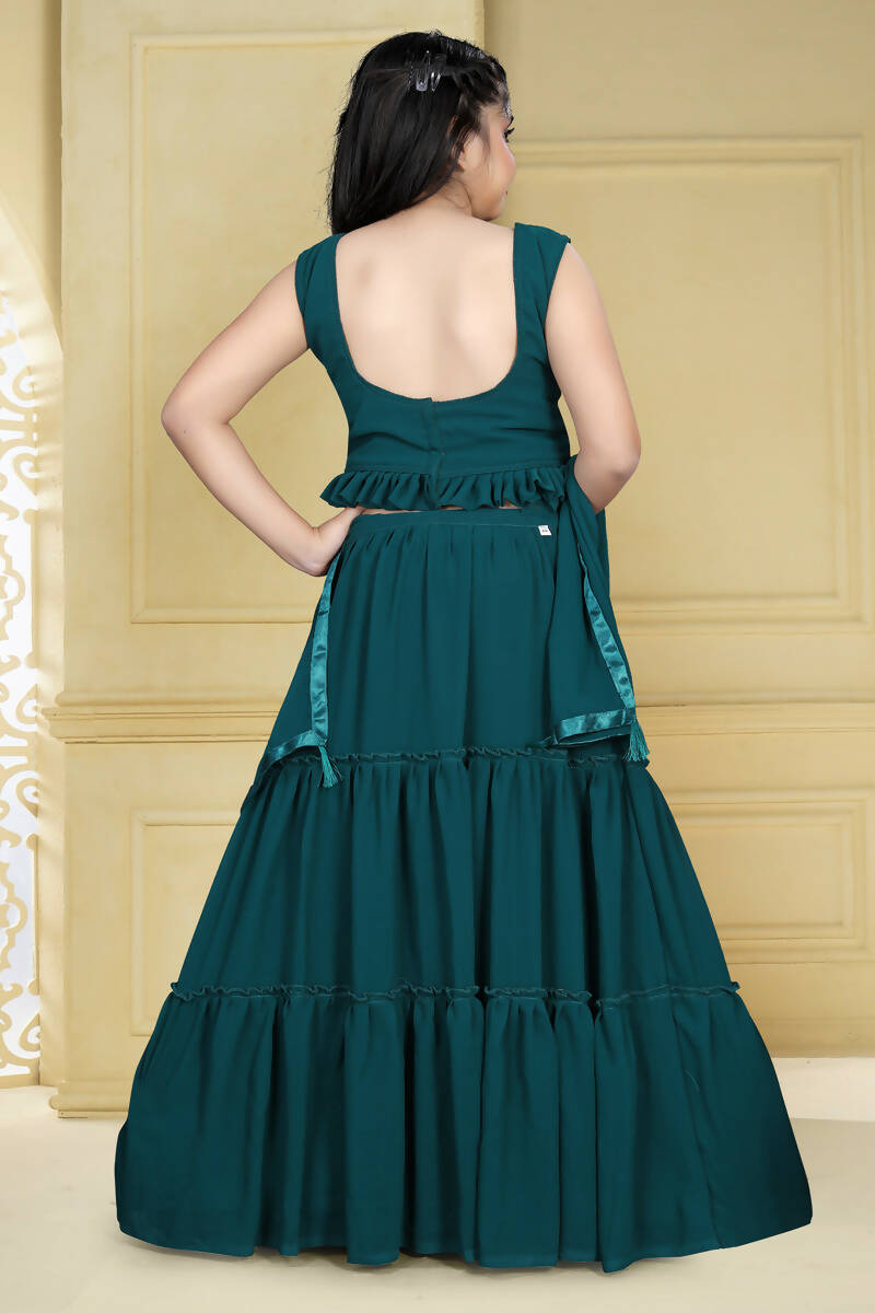 Wedding Designer Rama Georgette Kidswear Lehenga - Aaradhna