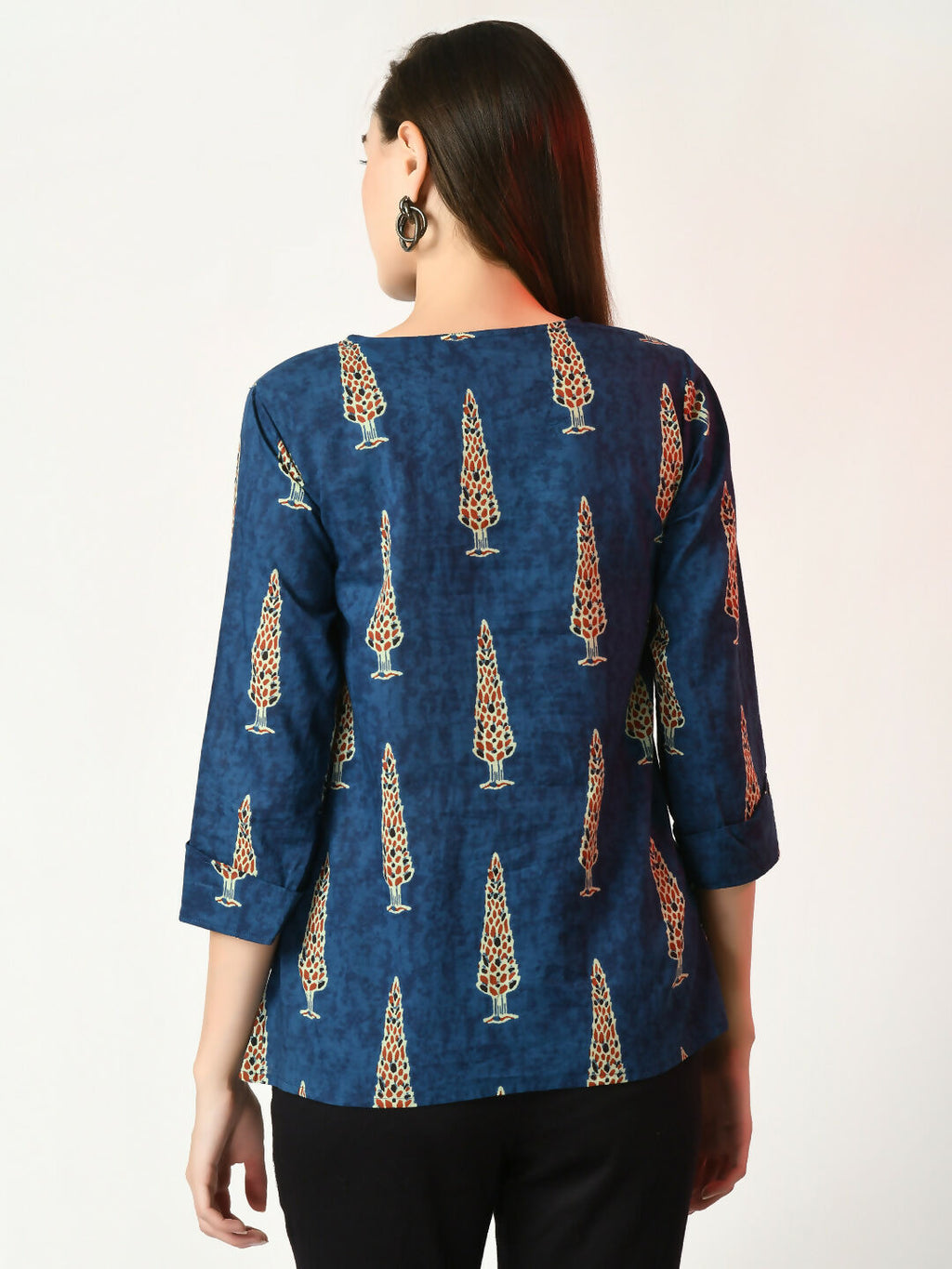 Myshka Women's Blue Printed Top