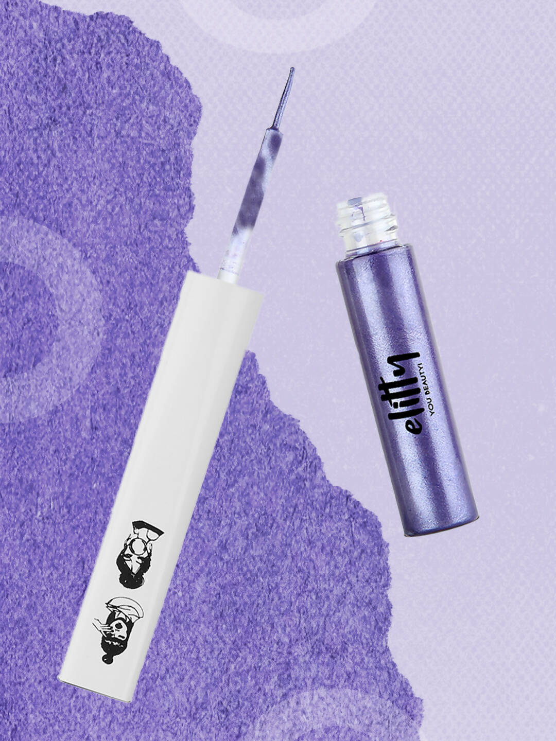 Elitty Purple Pop Color Metallic Finish Liquid Eyeliner - Lucid Dreaming (Purple)