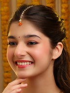 Ruby Raang Traditional Teardrop Maang Tikka - Distacart
