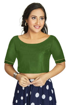 Aastha Fashion Women's Mehendi Art Silk Designer Party Wear Readymade Blouse