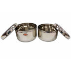 Soham Stainless Steel 2-Box Lunch Box Set -Storage Container-Kids Lunch Box Set