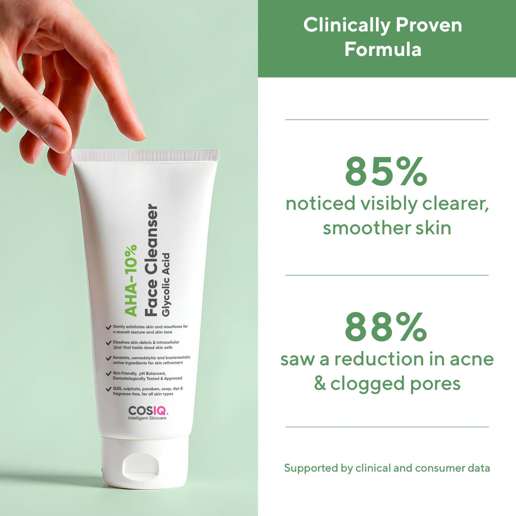 Cos-IQ AHA Glycolic Acid 10% Face Cleanser