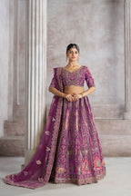 Kesar Fab Purple Banarasi Silk Hand_Woven Lehenga