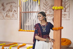 Multi Color Viscose Rayon Navratri Lehenga Choli with Dupatta - Raas