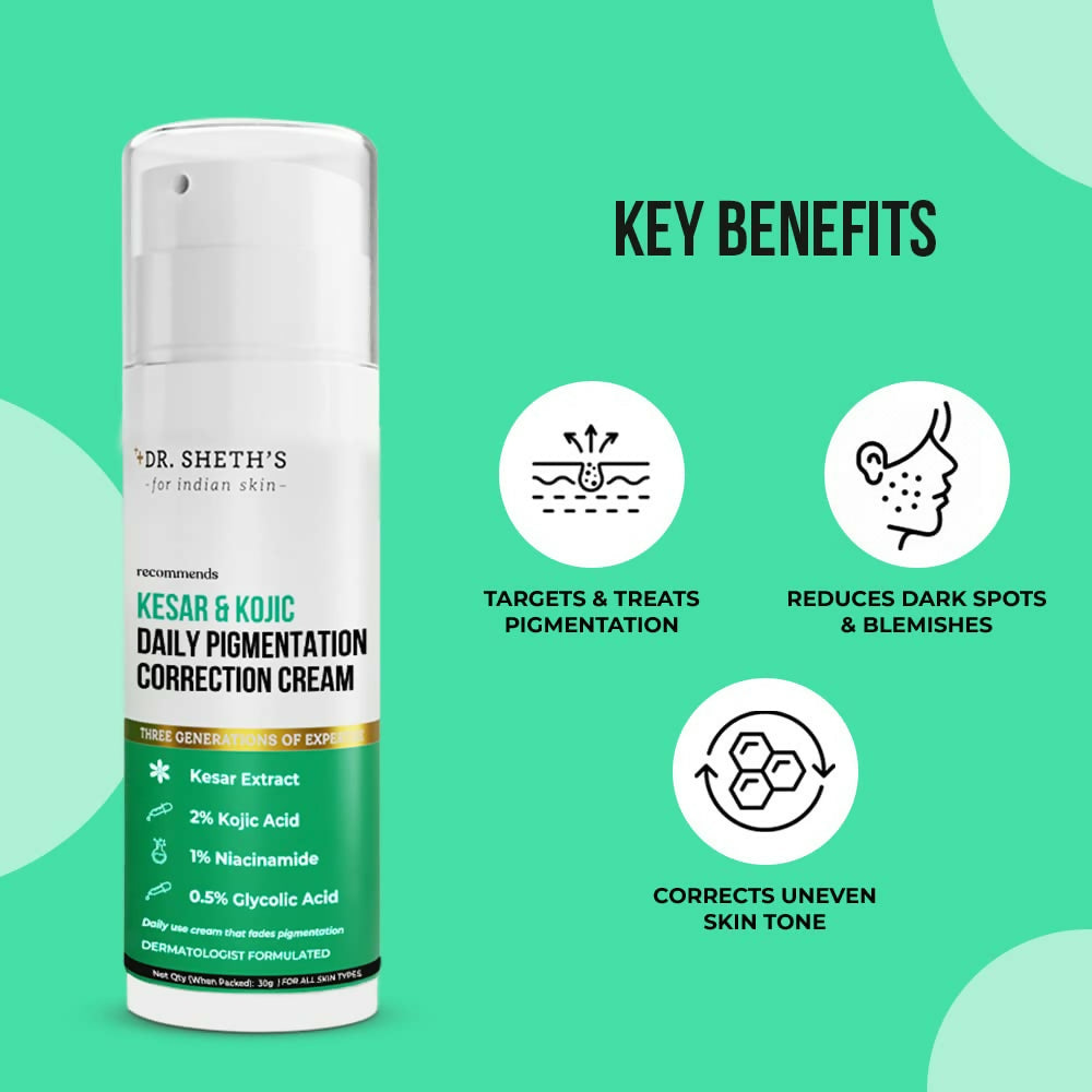 Dr. Sheth's Kesar & Kojic Acid Daily Pigmentation Correction Face Cream & Body Lotion