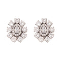 Nuyug Silver Blossom Diamond Studs - Distacart