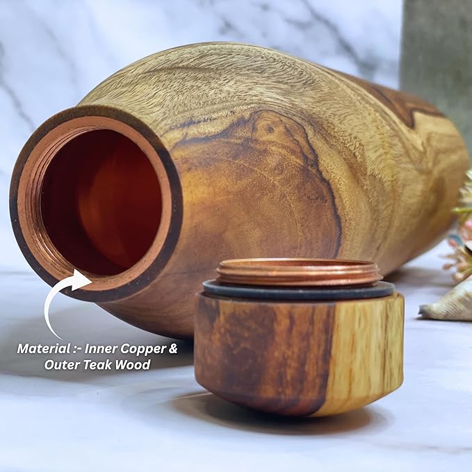 Wood estate Wooden Copper Water Bottle