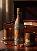 Wood estate Original Wooden Bourbon Drinking Water Glass With Bottle Gifts