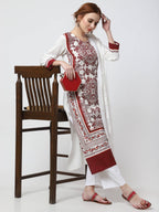 Cheera Kurta With Chikankari Palazzo & Embroidered Dupatta Set (CH092KPD)