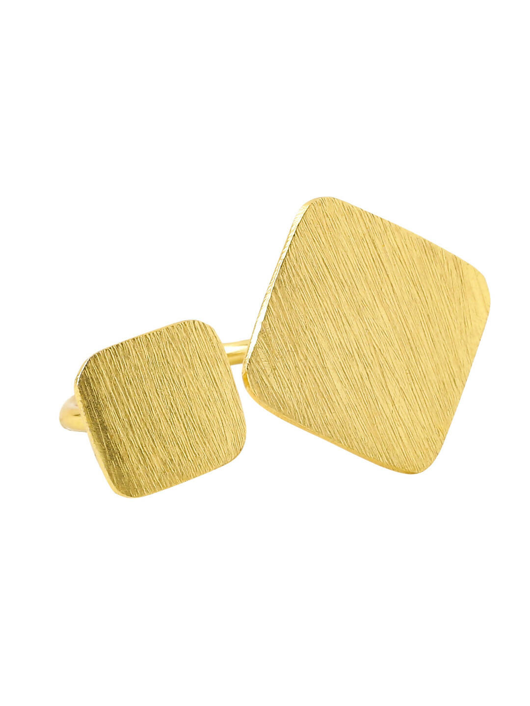 NVR Women Gold-Polished Adjustable Finger Ring
