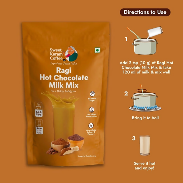 Sweet Karam Coffee Ragi Hot Chocolate Milk Mix - Distacart