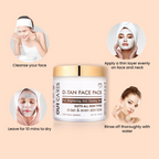 Our Cares D-TAN Face Pack for Instant Tan Removal & Sun Damage Protection