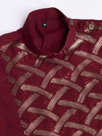 Vastranavya Traditional Festival Wear Pure Silk Thread & Sequence Embroidered Work Kurta
