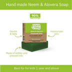 Earthbaby Handmade Neem & Aloevera Bath Soap 90% Natural Origin