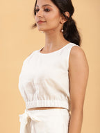 BohoJazz Wraparound Shorts with Blouson Crop Top Co-ords - Distacart