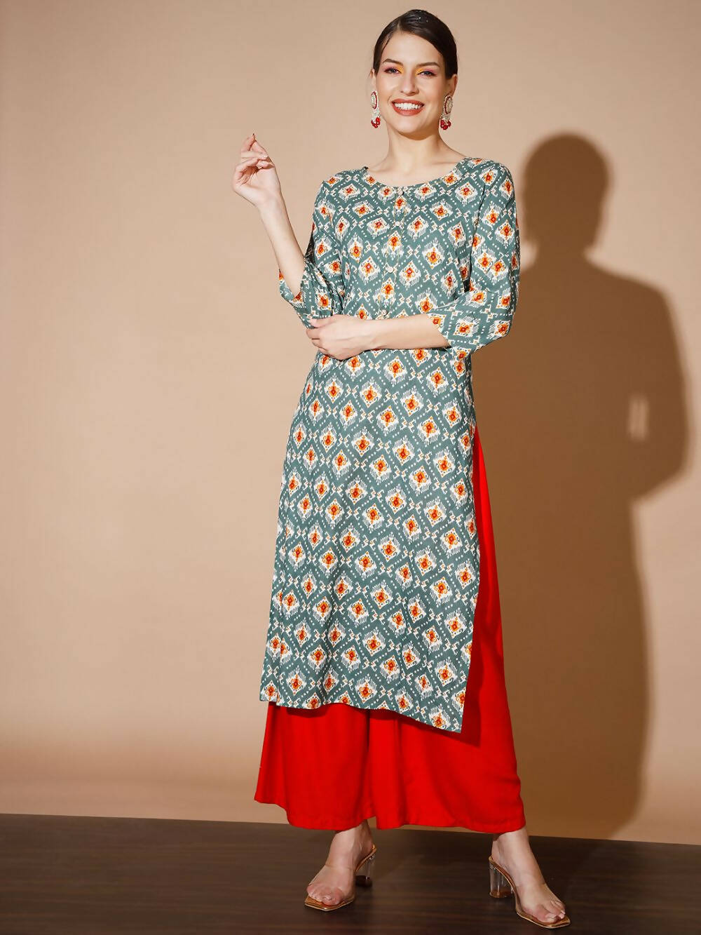 Myshka Women Multi Printed Kurtas - Distacart