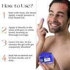 Ivory Natural Grey Beard Gel Restores Dark Shine & Vibrant Of Beard - Distacart