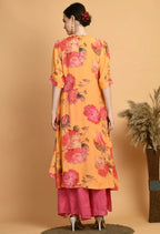 Joban Fashion Mustard Maslin Kurta Set