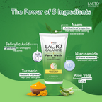 Lacto Calamine Facewash With Neem, Aloe Vera & Turmeric - Distacart