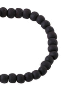 NVR Men's Black Beaded Adjustable Bracelet - Distacart