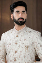 Joban Fashion Men's Base Off-White TR Kurta with Pyjama