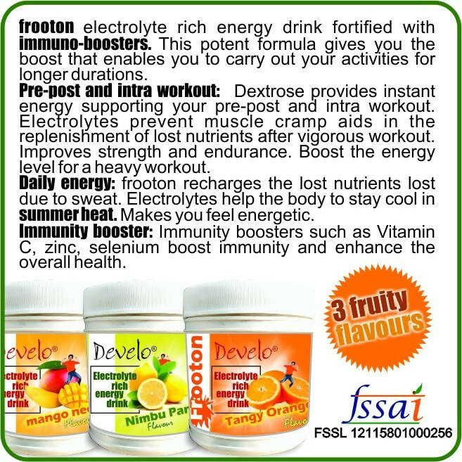 Develo Electrolyte Rich Energy Drink - Nimbu Pani Flavour - Distacart