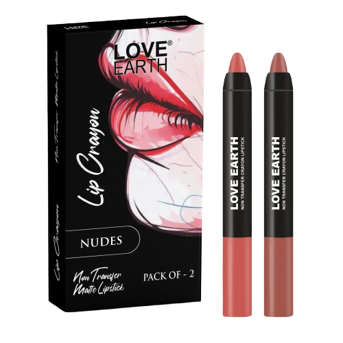 Love Earth Lip Crayon Non-Transfer Lipstick - Nudes