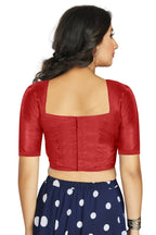 Aastha Fashion Women's Red Art Silk Designer Traditional Readymade Blouse