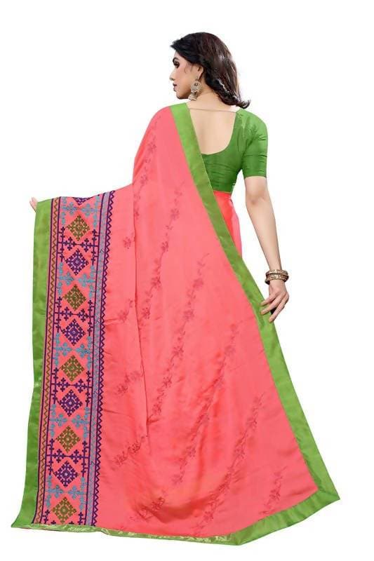 Vamika Peach Chiffon Emboridered Saree (SUIDHAGA PEACH)