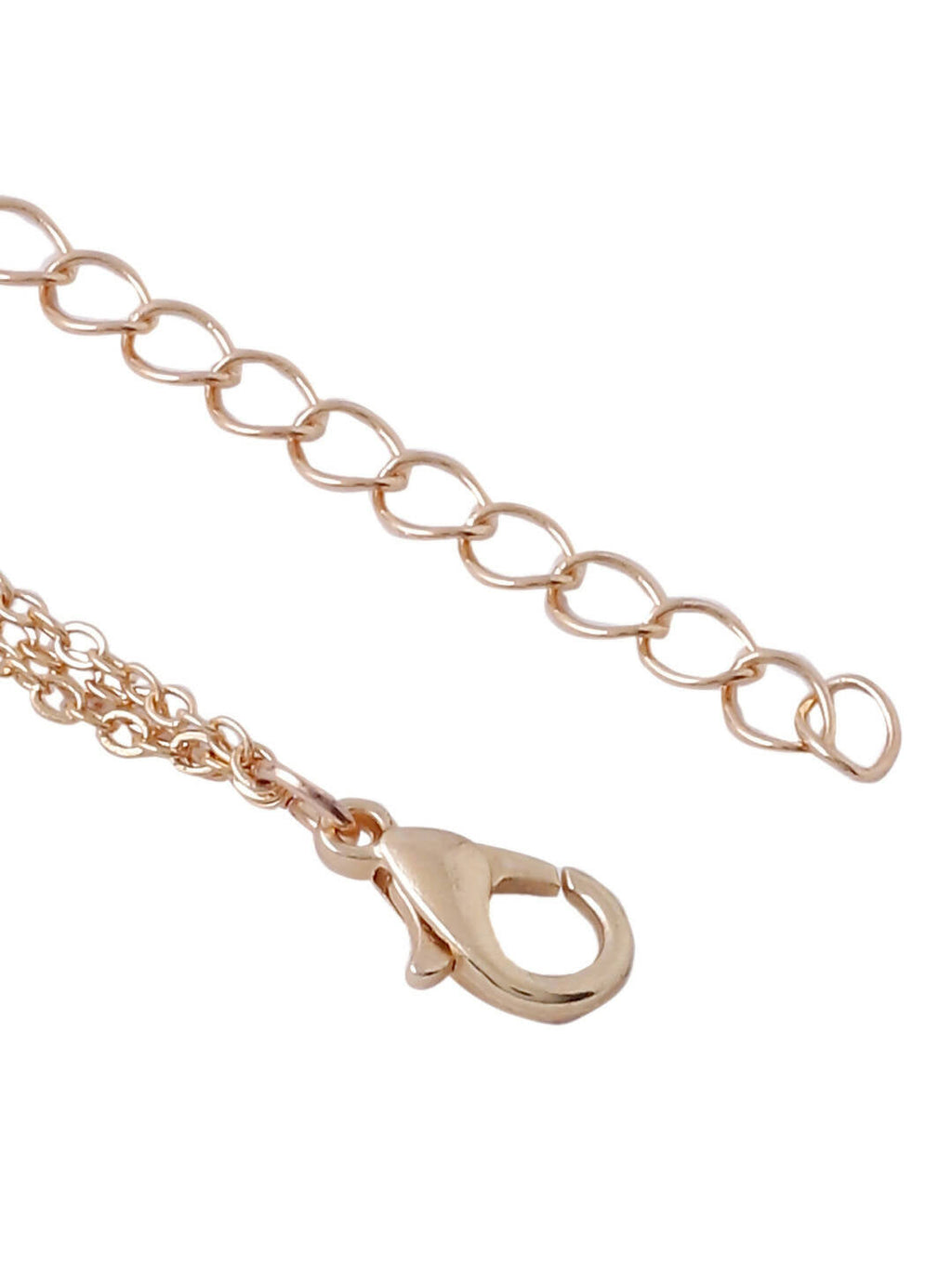 NVR Women's 3 Layered Gold-Polished Minimal Layered Necklace