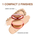Lakme 9 To 5 Unreal Dual Cover Pressed Powder, 2 In 1 Compact + Foundation - 10 Ivory