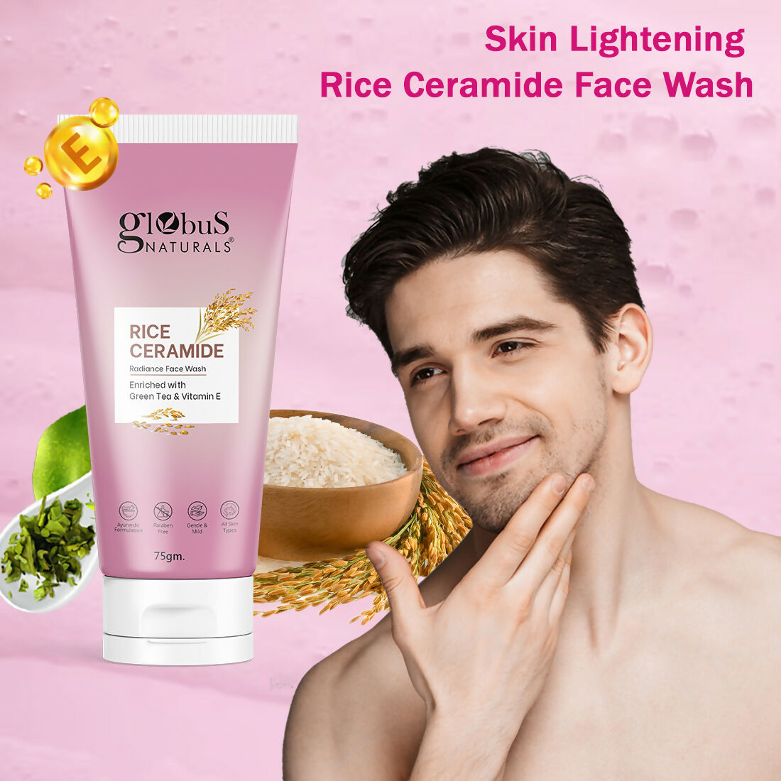 Globus Naturals Rice Ceramide Face Wash - Distacart