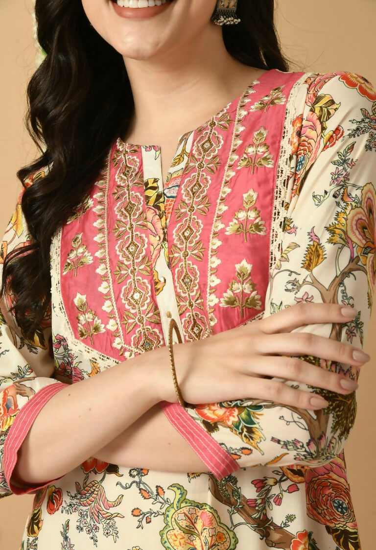 Joban Fashion White Maslin Kurta Set
